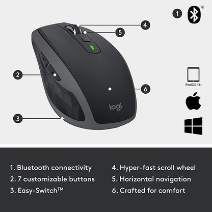 Logitech MX Anywhere 2S Bluetooth Edition Compact Wireless Mouse, No USB - Image 6