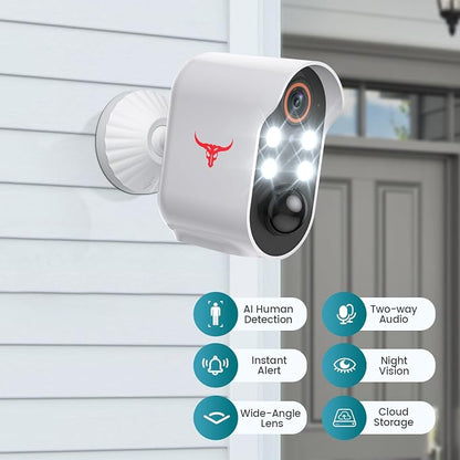 1080P Wireless Security Camera Outdoor, Battery Powered, AI Human Detection - Image 8