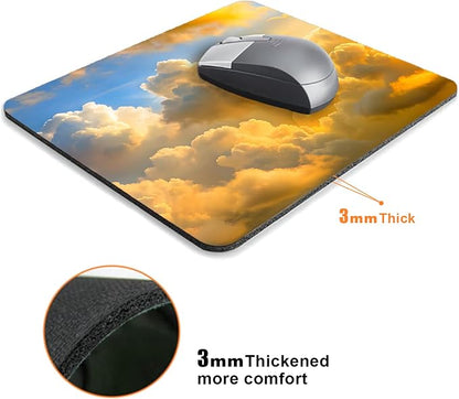 Aesthetic Gold Clouds Mouse Pads - Image 3