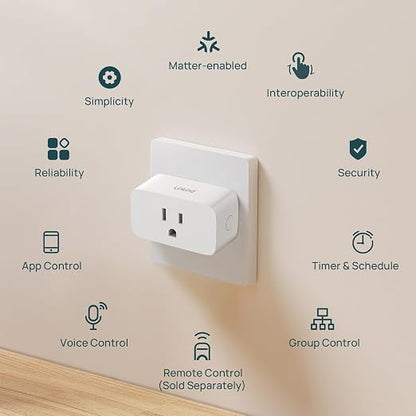 Linkind Matter Smart Plug with Remote, Work with Apple Home, Google Home - Image 7