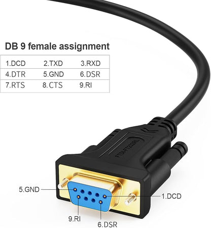 CableCreation USB to RS232 Serial Adapter, USB to RS232 Gold Plated DB9 Serial - Image 7