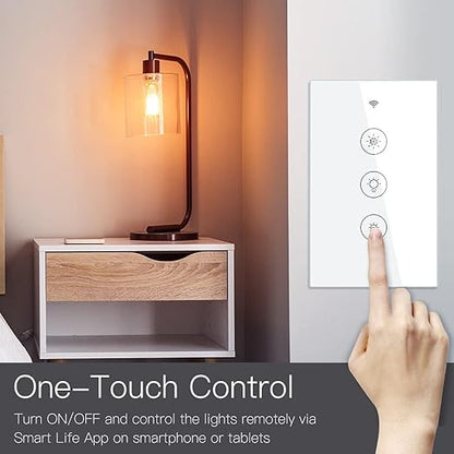 MOES WiFi RF Smart Light Dimmer Switch, Smart Life/Tuya APP Relay Status - Image 2