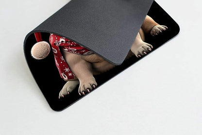Square Mouse Pad 3D Dog-Santa Hat-1, Gaming Mouse Pads - Image 4