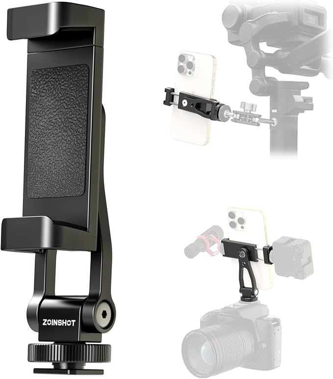 All Metal Phone Tripod Mount, 360° Rotation Tripod Phone Mount - Image 9