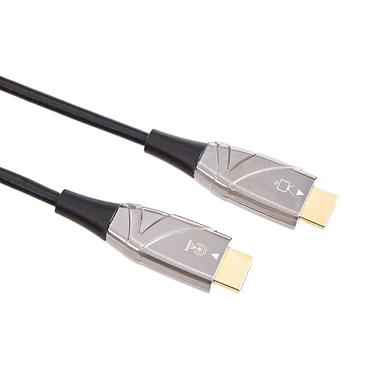 Amazon Basics High-Speed Fiber Optic HDMI Cable, Slim and Flexible, Audio Return by AmazonBasics