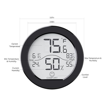 SECRUI Indoor Digital Hygrometer 3 Pack Room Thermometer and Humidity Gauge LCD - Image 6