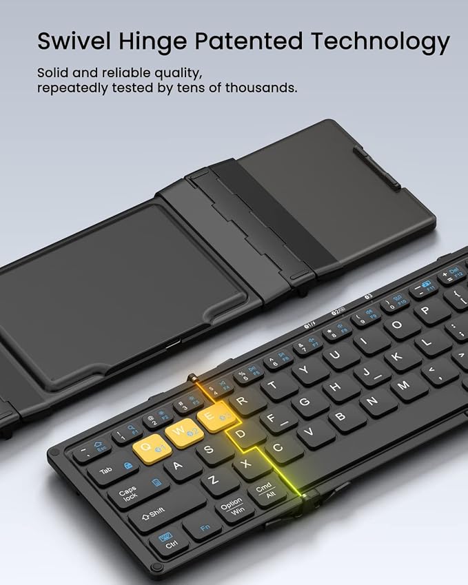 Foldable Bluetooth Keyboard, Wireless Portable Keyboard - Image 5