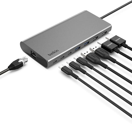 Belkin Connect Universal USB-C 8-in-1 Dual Display Core Hub w/Silicon Motion by Belkin