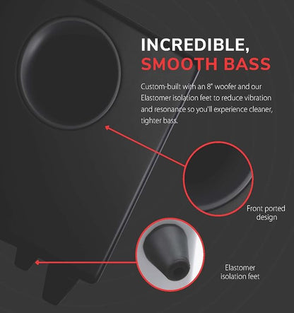 Audioengine S8 Powered Subwoofer Speaker - 250W 8-inch Home Woofer - Image 5