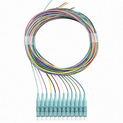 Elfcam® - 12-Fibre LC/UPC OM3 Multimode 50/125um Colour-Coded Optical Fibre by Fibersolutionspecialist