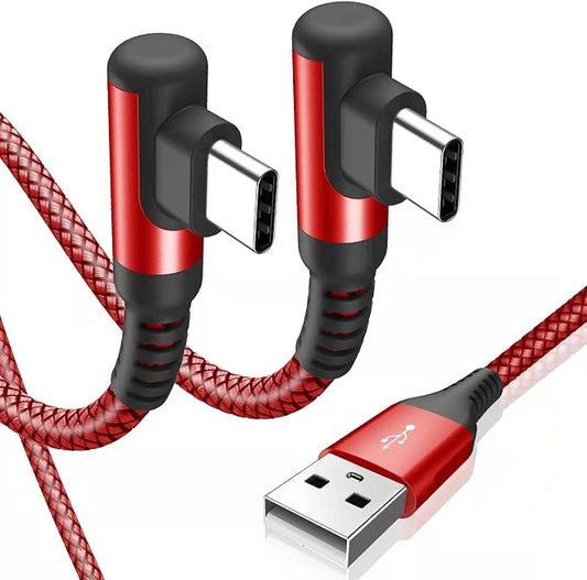 sweguard USB Type C Charger Cable Right Angle iPhone 16 Charger Nylon Braided by Sweguard