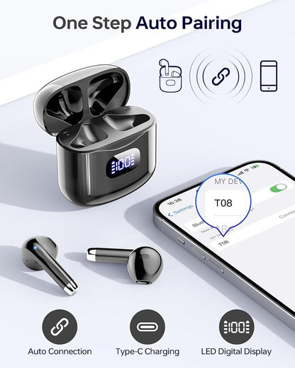 Wireless Earbuds Bluetooth 5.3 Ear Buds, 40Hrs Playtime Stereo Sound, IPX7 - Image 6