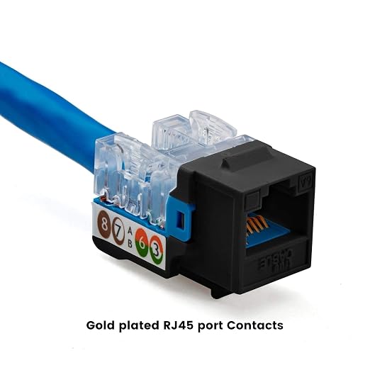 trueCABLE Cat6A Keystone Jack, Unshielded, 90 Degree Punch-Down, UL Listed - Image 6