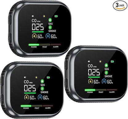5 in 1 Indoor Air Quality Monitor, Portable Real-Time by WBQHEC