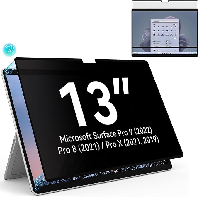 Privacy Filter Compatible with Microsoft Surface Pro 10 / 9 / 8 / X, Easy by Protescreen