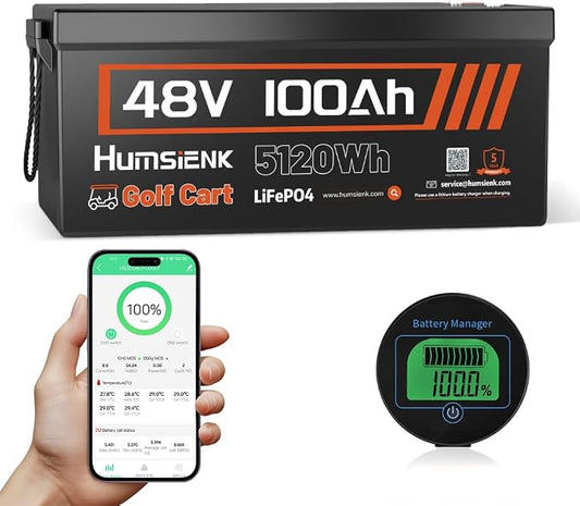 48V 100Ah Lithium Golf Cart Battery Group 8D by HumsiENK