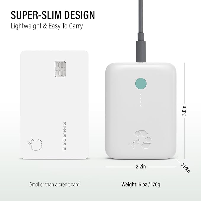 Nimble Champ Lite Portable Charger, 5200mAh Fast Charging Power Bank 15W USB C - Image 6