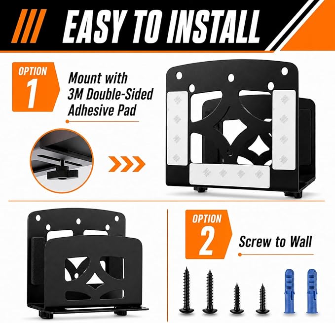 Adjustable Small Device Wall Mount, Metal Cable Box Mount or VESA Mount Holder - Image 5