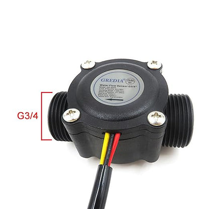 3/4" Water Flow Sensor Food-Grade Switch Hall Effect Flowmeter Fluid Meter - Image 3