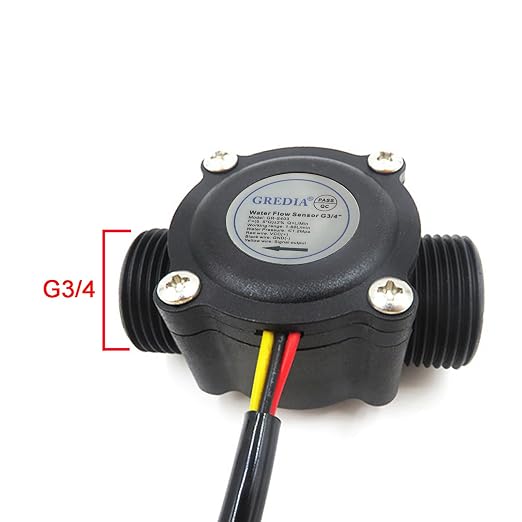 3/4" Water Flow Sensor Food-Grade Switch Hall Effect Flowmeter Fluid Meter - Image 2