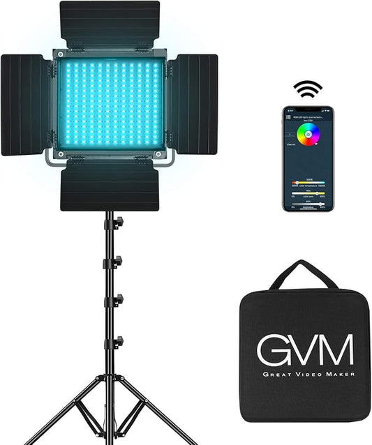 GVM RGB LED Video Light, 800D Studio Light by GVMGreatVideoMaker