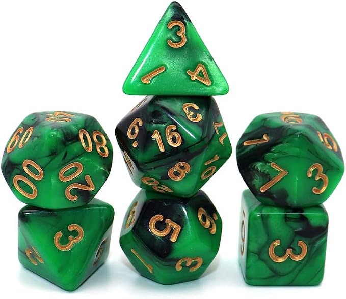 Polyhedral D&D Dice Set-5 Pack Double-Colors Dice Sets Compatible - Image 3