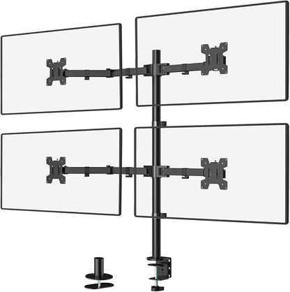 WALI Quad Monitor Desk Mount, 4 Monitor Stand Fits Heavy Duty Computer Screen by WALI