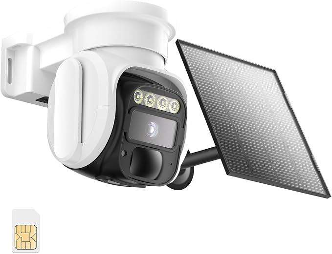 4G LTE Cellular Security Camera, No WiFi Solar Powered Wireless Camera Outdoor by Runofast4GSecurityCamera