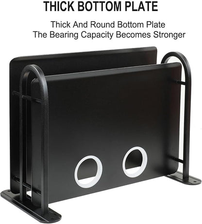 Black Metal Double Wireless WiFi Router Storage Box Wall Hanging Shelf - Image 5