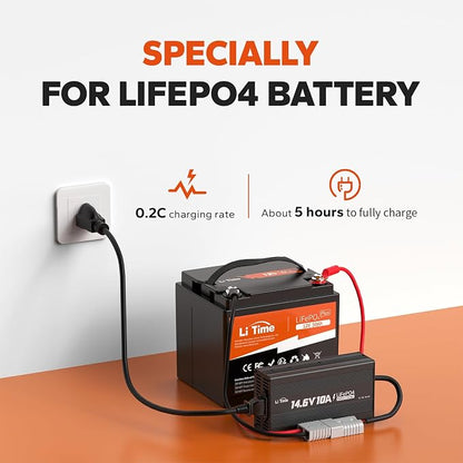 LiTime 12V 50Ah LiFePO4 Lithium Battery 12.8 Volt Deep Cycle Battery, 4000+ - Image 8