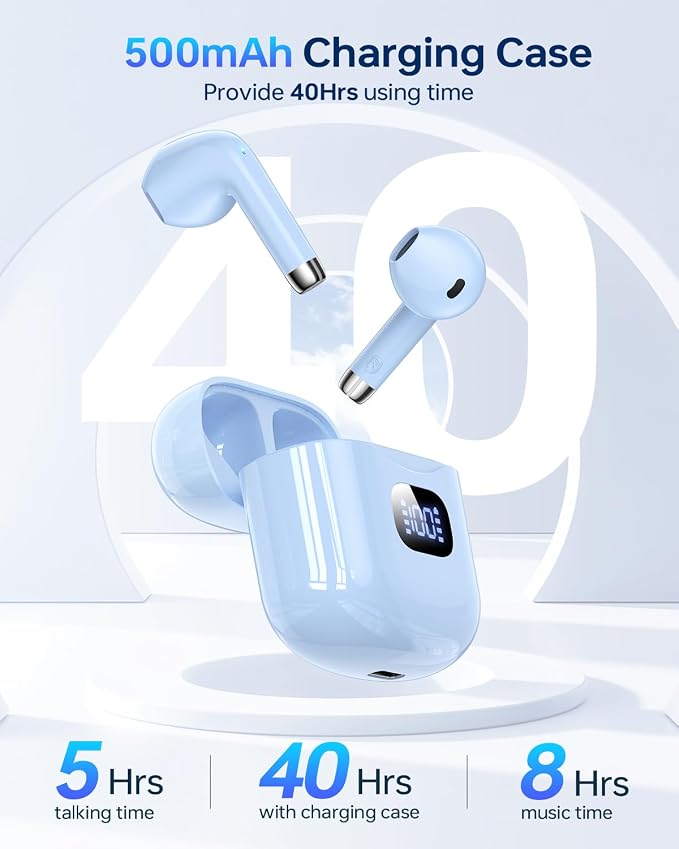 Wireless Earbuds Bluetooth 5.3 Headphones, 40Hrs Playback Stereo Ear Buds - Image 5
