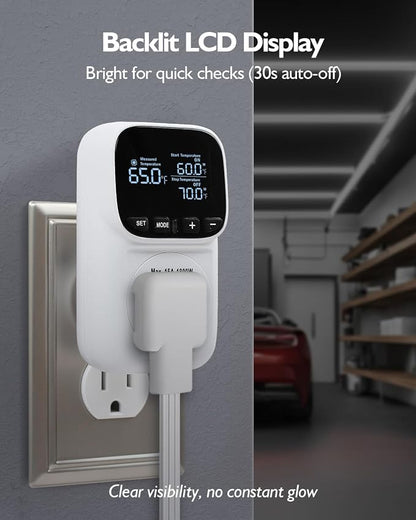 Digital Temperature Controller, Heating & Cooling Thermostat Plug Outlet - Image 6