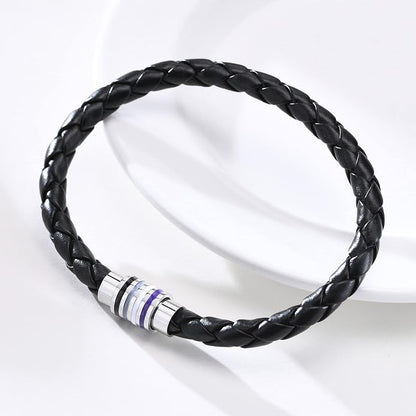 Nanafast Titanium Stainless Steel Rainbow LGBT Pride Bracelet Handmade Braided - Image 4