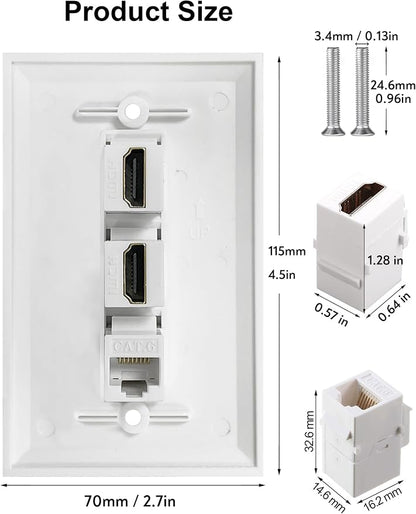 HDMI Ethernet Wall Plate - Image 4