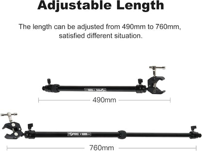 Accsoon Camera Slider Support Arm, Adjustable Tripod Stability Arm - Image 2