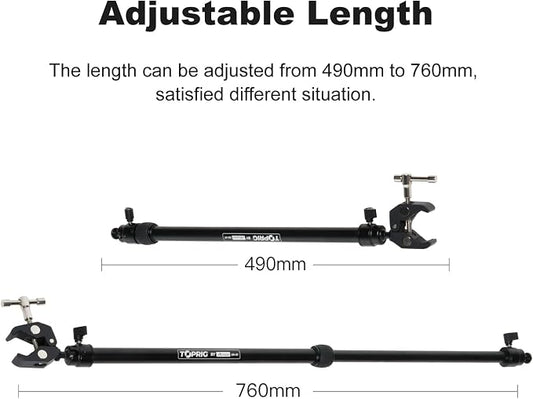 Accsoon Camera Slider Support Arm, Adjustable Tripod Stability Arm - Image 2