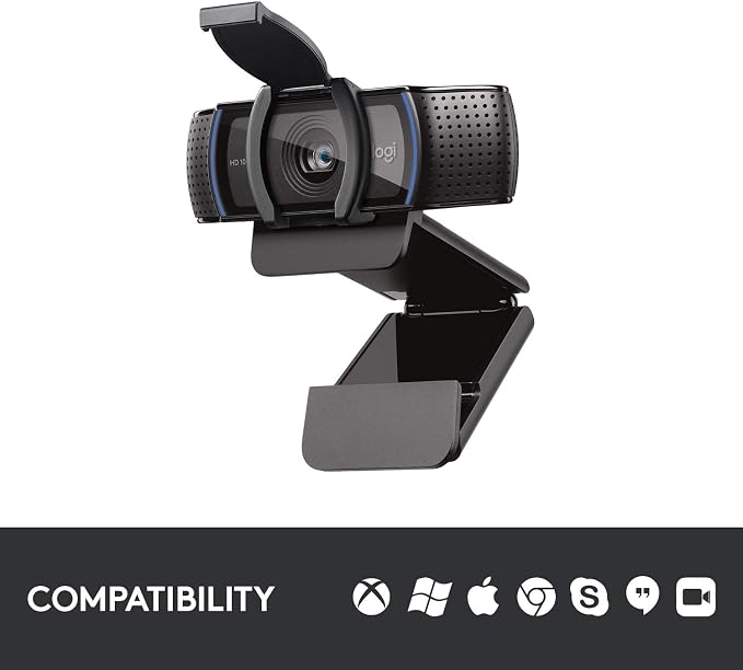 Logitech C920S HD Pro Webcam, Full HD 1080p/30fps Video Calling, Light - Image 8