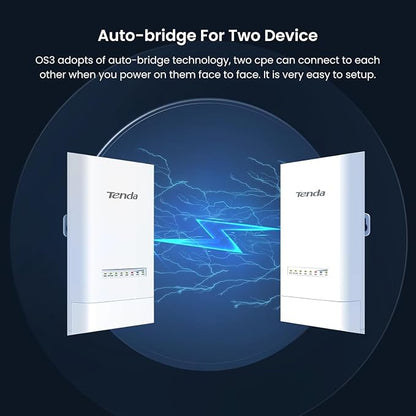 Tenda Point to Point Wireless Bridge | 5KM+ PtP Outdoor CPE | 5.8GHz 867Mbps - Image 3