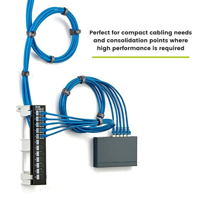 TRUE CABLE Cat6A Shielded 12-Port Blank Toolless Modular Keystone Patch Panel - Image 6