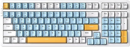Wireless Mechanical Keyboard, Triple Mode 2.4G/USB-C/BT Gaming Keyboards 100 by Merdia
