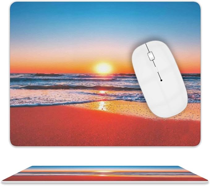 Sunrise Mouse Pad, Square Mousepad, Waterproof Mouse Mat Non-Slip Rubber Base by CANFLASHION