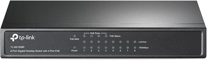 TP-Link TL-SG1008P V4 | 8 Port Gigabit PoE Switch | 4 PoE+ Ports @64W | Desktop by TP-Link