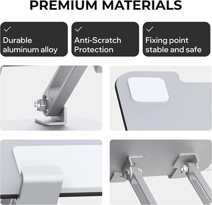 Foldable Aluminum Tablet & Phone Stand — Adjustable Height & Angle, Portable - Image 3
