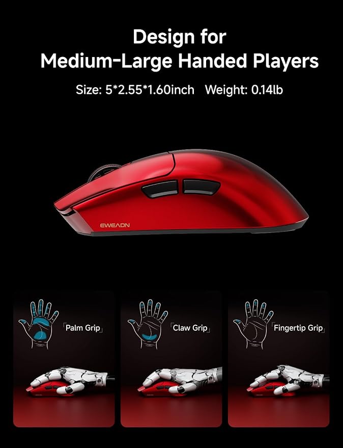 S9 Pro Wireless Gaming Mouse, 59G Ergonomic Computer Mouse, Triple Modes - Image 7