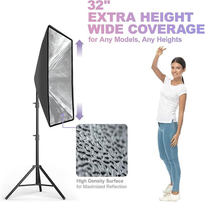 LimoStudio 3400W Output Remote Control, 22 x 32 inch Softbox 85W Bulbs Light Kit - Image 6