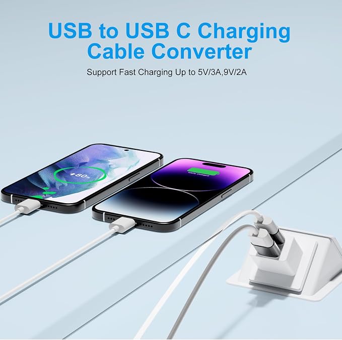 USB to USB C Adapter 20 Pack, USB A to USB C Adapter, C Female to A Male - Image 3