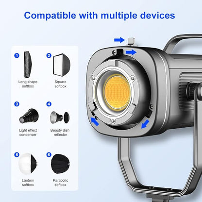 GVM 150W LED Video Light 2700K~7500K Video Light Photography Studio Light Kit - Image 6