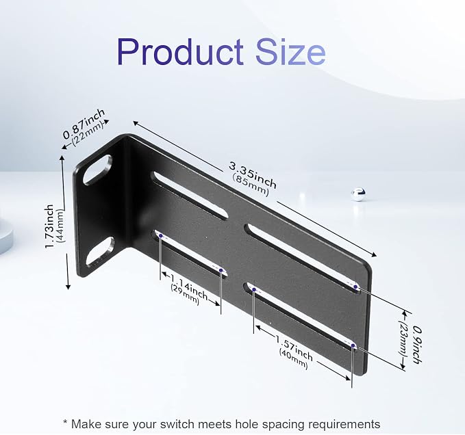 Rack Mount Kit Universal Adjustable 19 Inch Rack Ears - Image 2