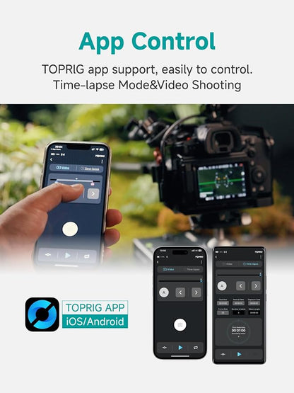 Accsoon Toprig Motorized Camera Slider, 120° Panoramic Shooting, - Image 4