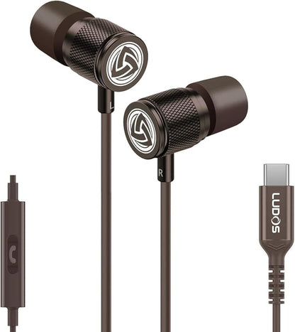 LUDOS Ultra USB C Headphones for iPhone 16 15 Pro Max Plus iPad Pro, 5 Years by Ludos